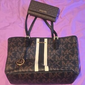 Michael Kors Brown and Black Tote Bag